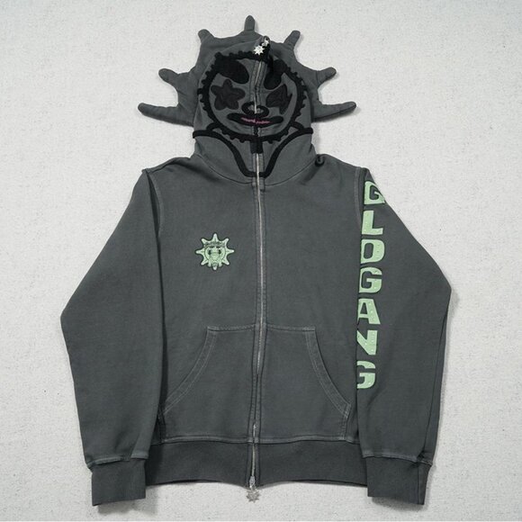 Glo Gang The Glory Boy Cartoon Print Zip Up Hoodie - Picture 1 of 6